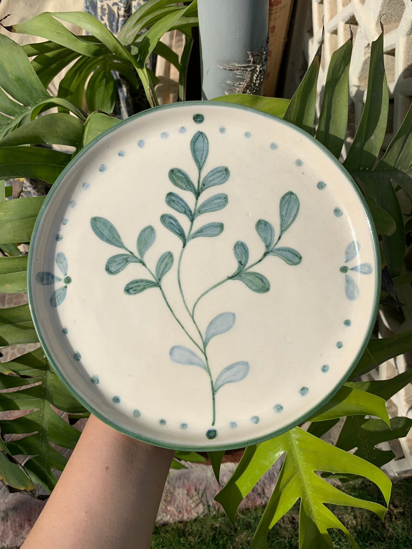 Green Foliage Plate