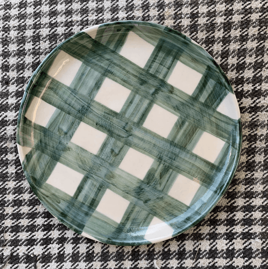 Green Chequered Plate - Plates