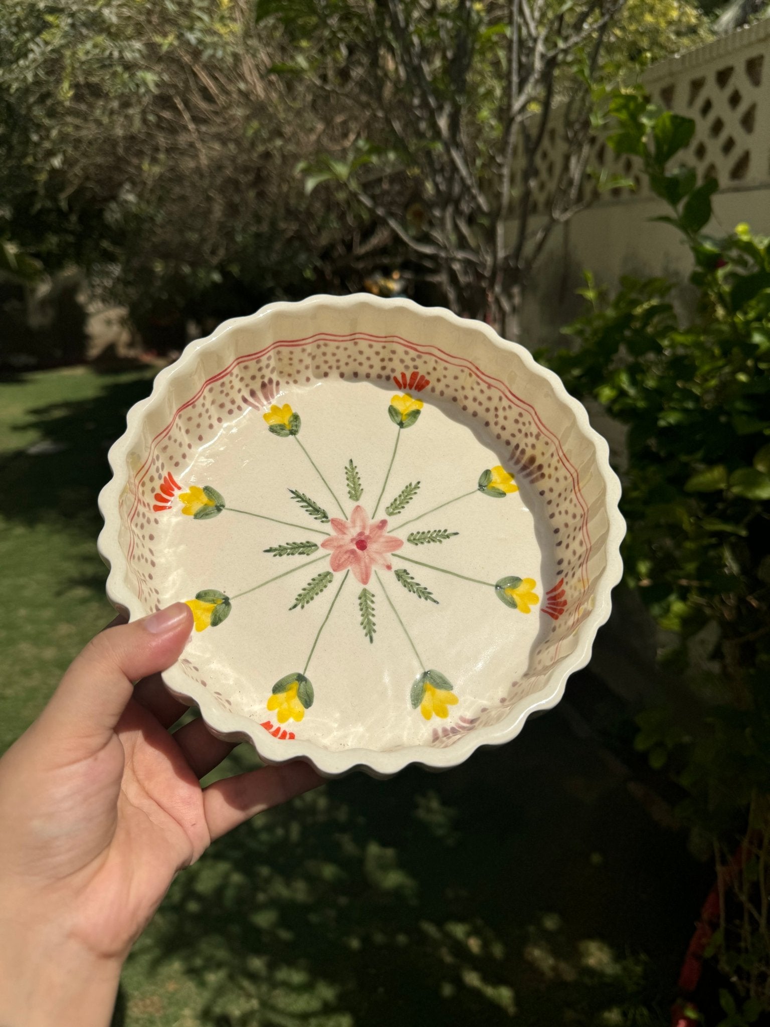 Pink Daisy Pie Dish - Pie Dishes