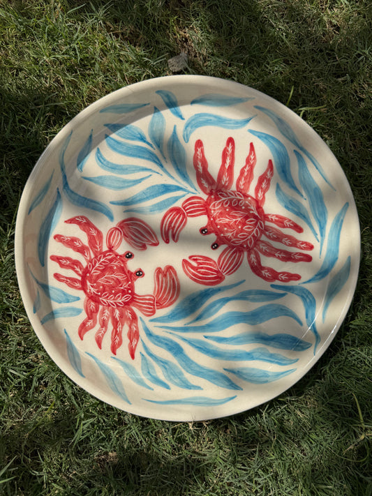 Dancing Crabs 12 inch plate