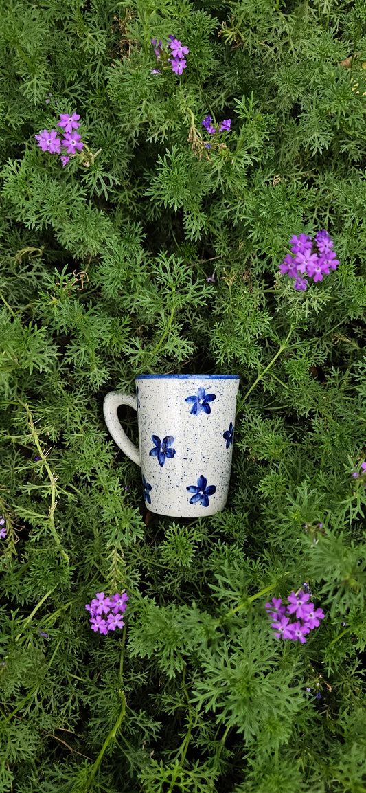 Blue Floral Coffee Mug