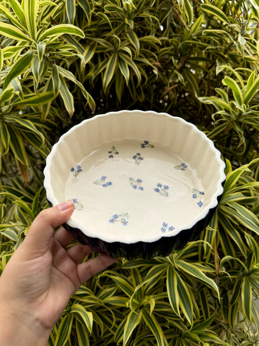 Blue Blossom Pie Dish