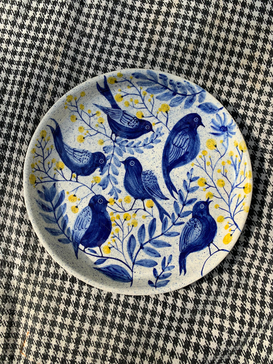 Blue Birdy Plate