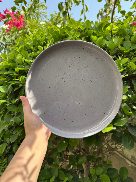 Gray with Black Speckles - 8"