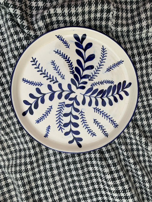 Blue Leaves Plate