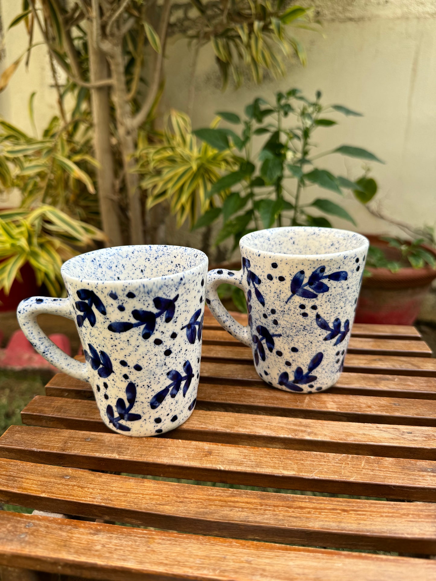 Blue Leaf Coffee Mug