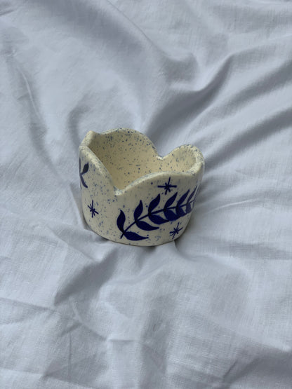 ceramic pottery ashtray handpainted