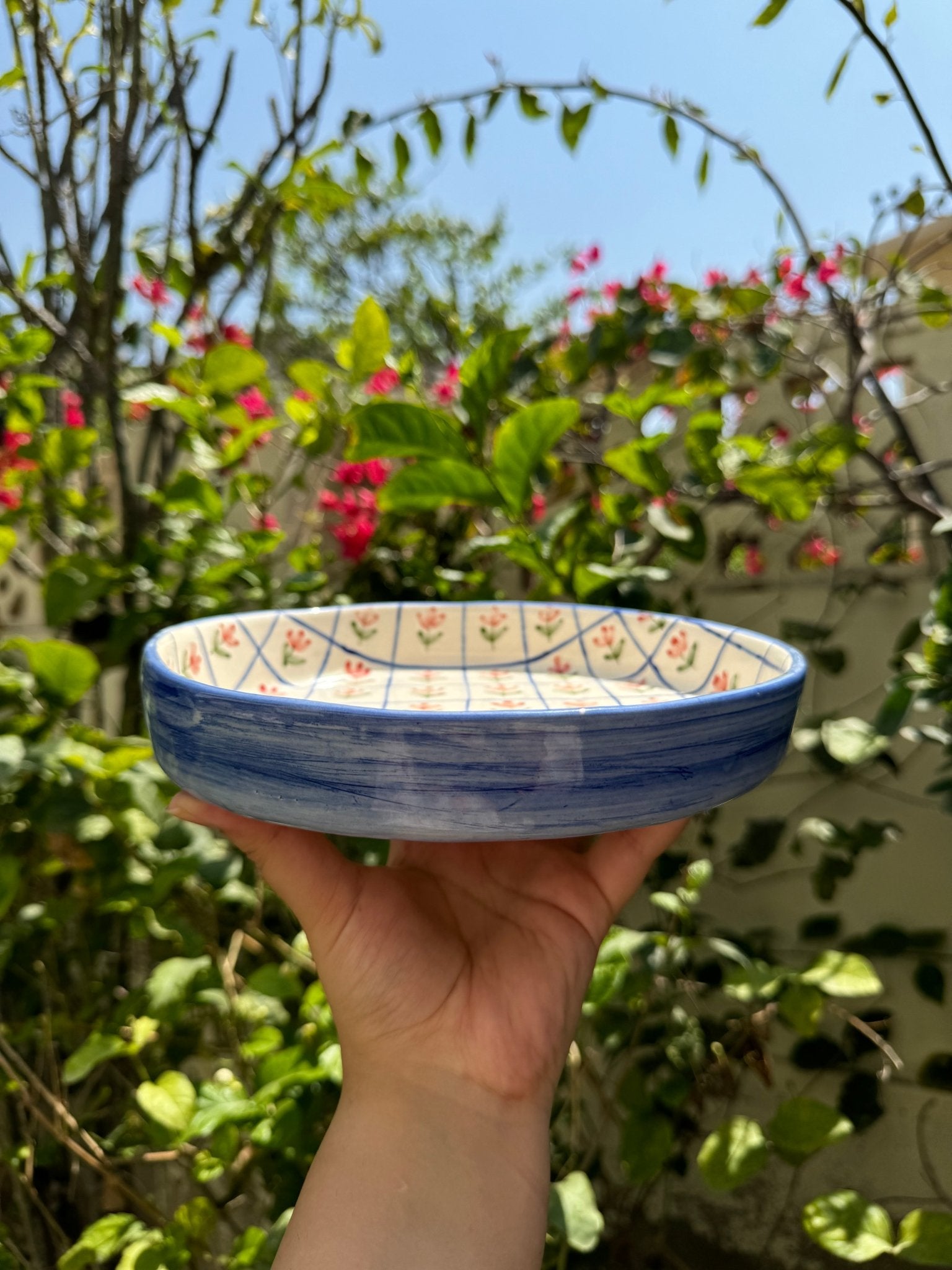 Floral Grid Plate - Plates