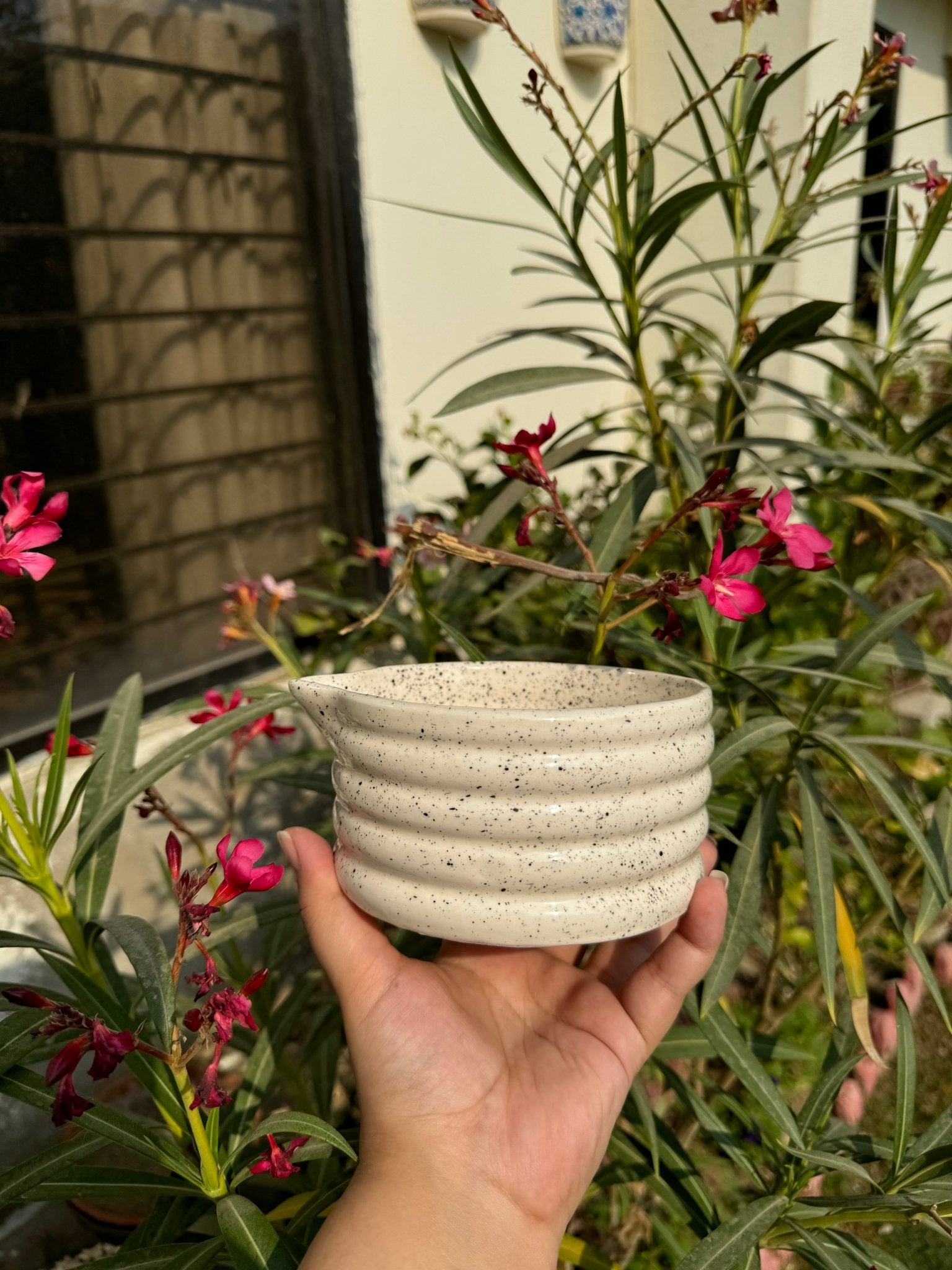 Neutral Speckled Matcha Bowl - Bowls